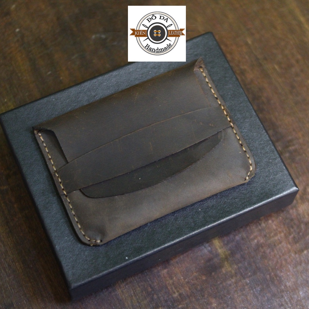 Ví để thẻ, card holder nhỏ gọn tiện dụng, Chất liệu da thật 100%