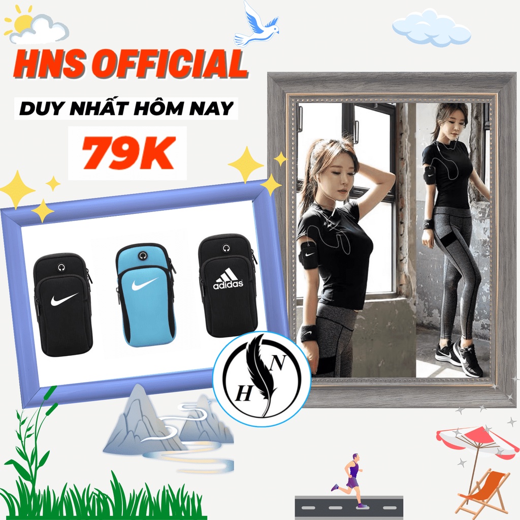 Túi đeo tay chạy bộ, túi đựng điện thoại mini vải không thấm nước HNS cao cấp