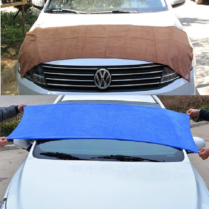 Khăn lau xe hơi loại lớn 160 x 60cm không rụng bông hàng dày siêu hút nước