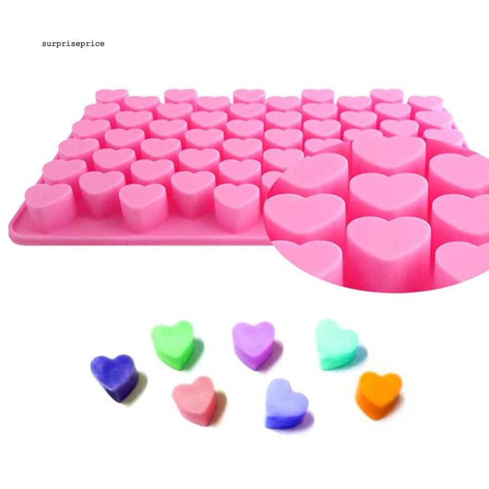 Khuôn silicon làm kẹo đường hình trái tim làm bánh