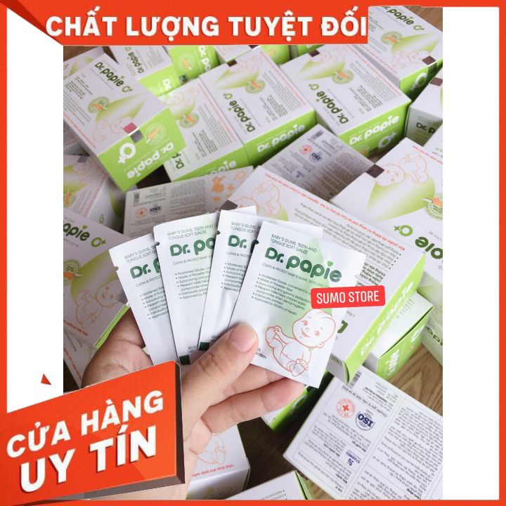 [11/2024] Gạc rơ lưỡi Dr.Papie hộp 30 cái cho bé