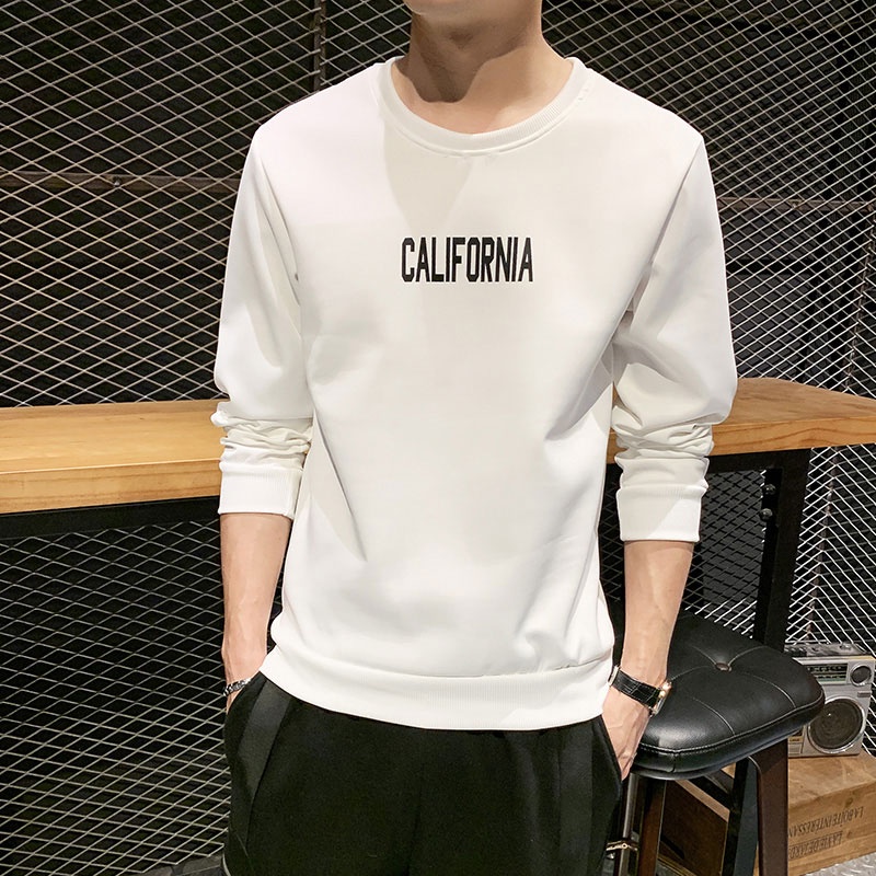 Áo Sweater Nam Dài Tay Cổ Tròn Kiểu Hàn Quốc Trẻ Trung