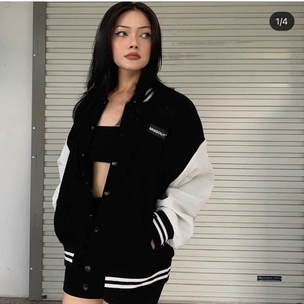 Áo khoác bomber thời trang thu đông nam nữ nhung tăm