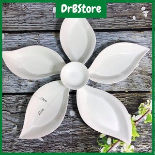 Bộ đĩa gốm sứ bát tràng đẹp thắp hương thuyền hoa 5 cánh DrbStore