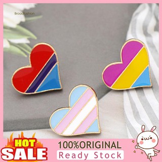 Huy hiệu cài áo hình trái tim cầu vồng dễ thương