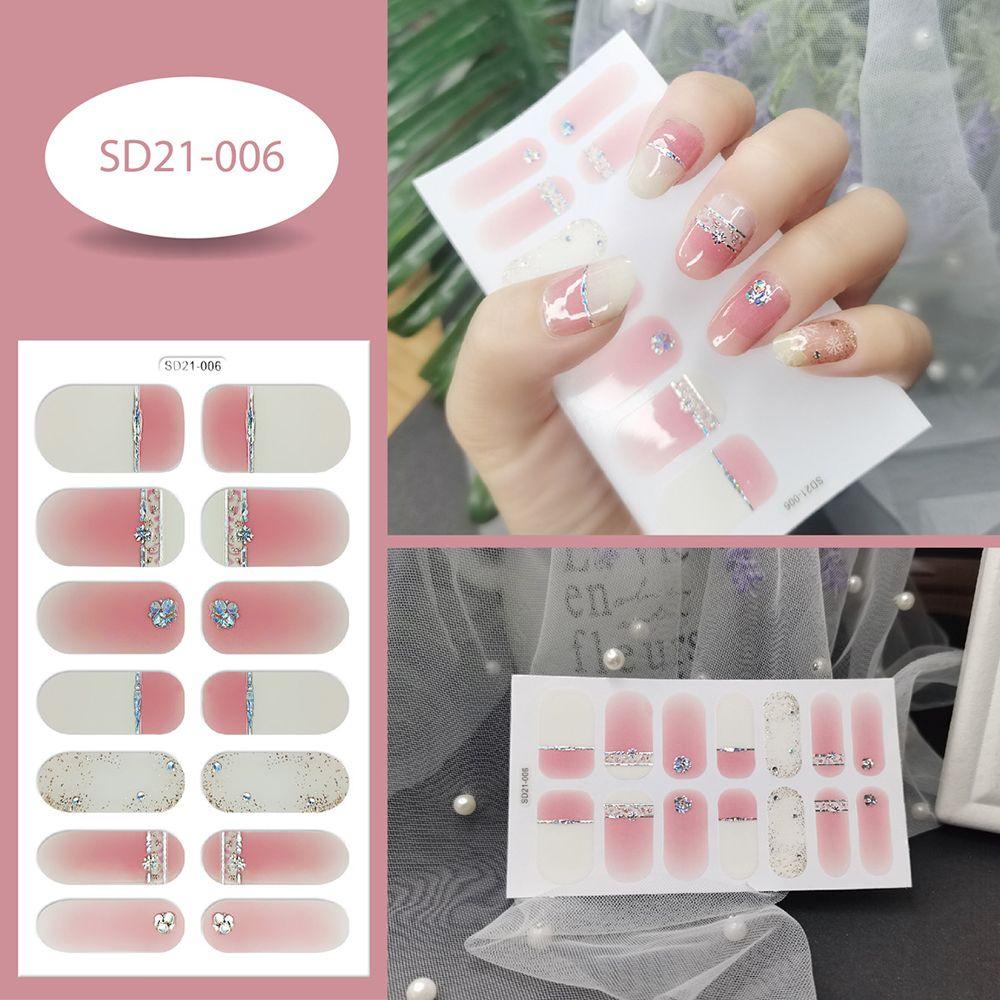 Miếng Dán Trang Trí Móng Tay 3D Thanh Lịch Thời Trang|Bột Kim Tuyến Họa Tiết Hoa Nhiều Màu Trang Trí Móng Tay