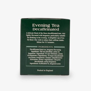 Trà buổi tối AHMAD - Ahmad Decaffeinated Evening Tea (túi lọc có bao thiếc - 20 túi/hộp)