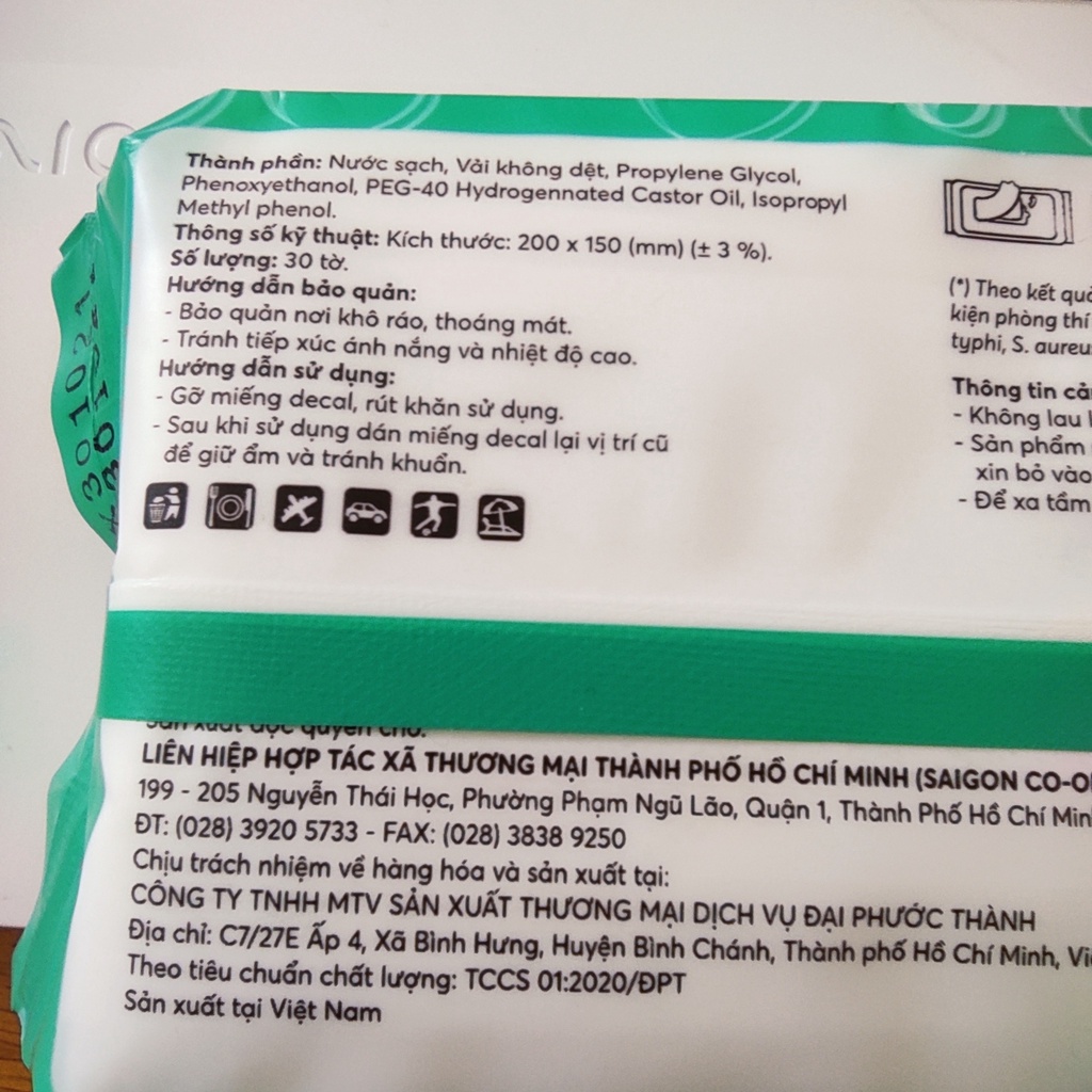 Khăn ướt kháng khuẩn Select thích hợp làm sạch cơ thể, đồ chơi trẻ em, dụng cụ văn phòng, không dùng lau mặt, 30 tờ