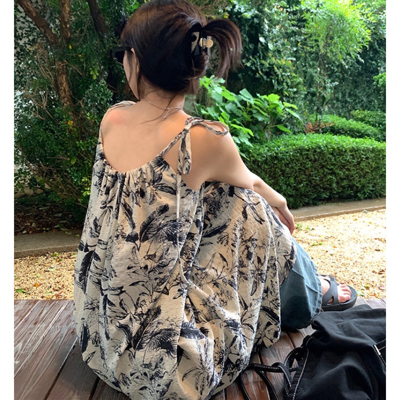 Đầm Maxi Không Tay In Hoa Thời Trang Mùa Hè Dành Cho Nữ