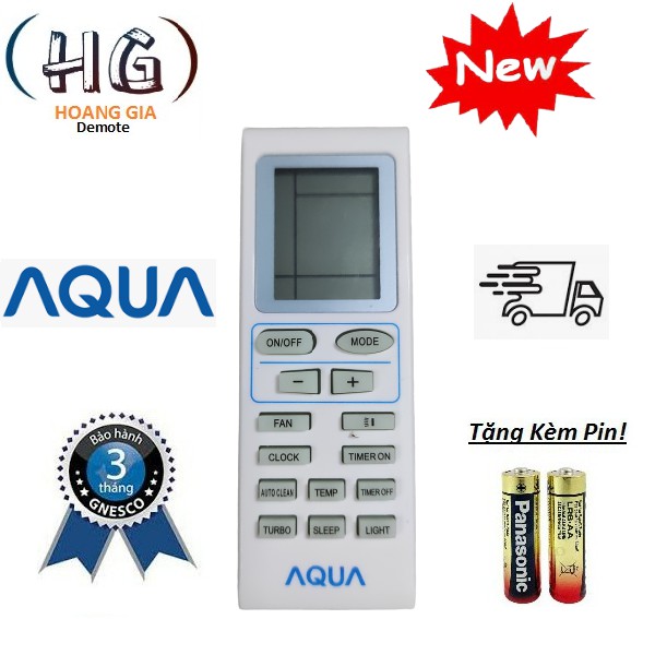 ĐIỀU KHIỂN MÁY LẠNH ĐIỀU HOÀ AQUA - REMOTE ĐIỀU HOÀ AQUA