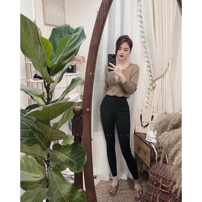 Quần legging nữ cạp cao vẹo bụng, xiết eo ôm thon full hộp, chất co giãn thoải mái thời trang dễ phối đồ