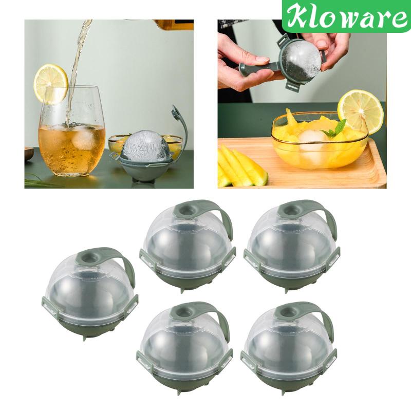 Set 5 Khuôn Nhựa Làm Đá Hình Tròn Cỡ Lớn Tiện Dụng