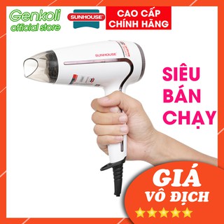 Máy sấy tóc Sunhouse SHD2308W 1500W chính hãng công suất lớn, máy sấy mini gấp gọn dành cho du lịch