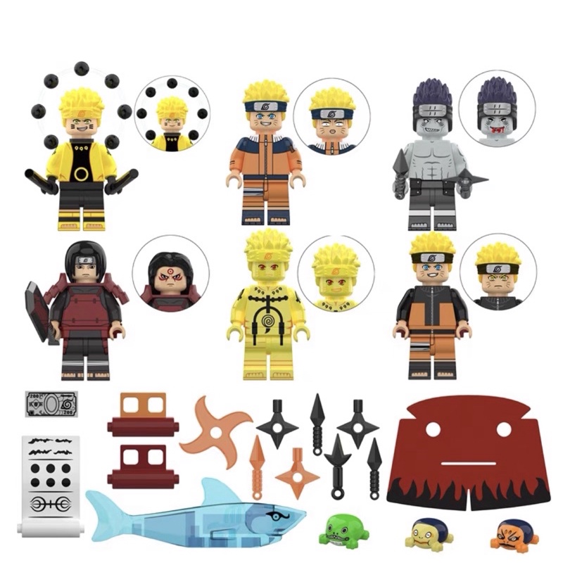 Bộ mô hình Lego Nhân vật Naruto Anime tổng hợp theo Set cực xinh trang trí bàn học góc học tập góc làm việc gaming Ninja