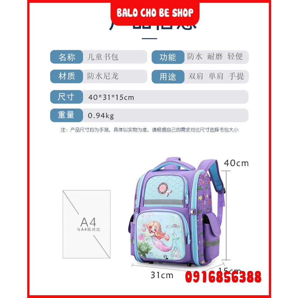 Cặp sách đi học cho nam nữ cấp 1, ba lô chống gù cho bé trai gái tiểu học siêu nhẹ, chống nươc, có phản quang CG202