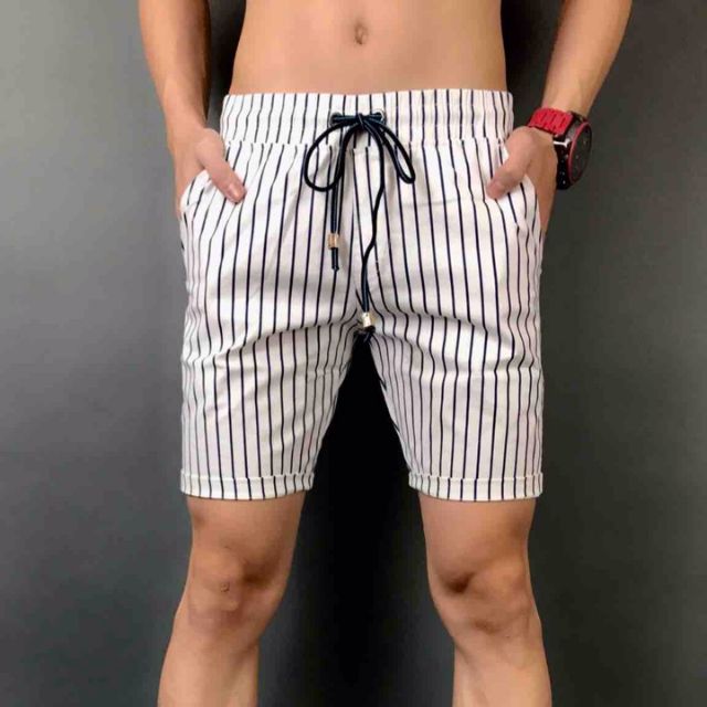 Quần short kaki lưng thun nam