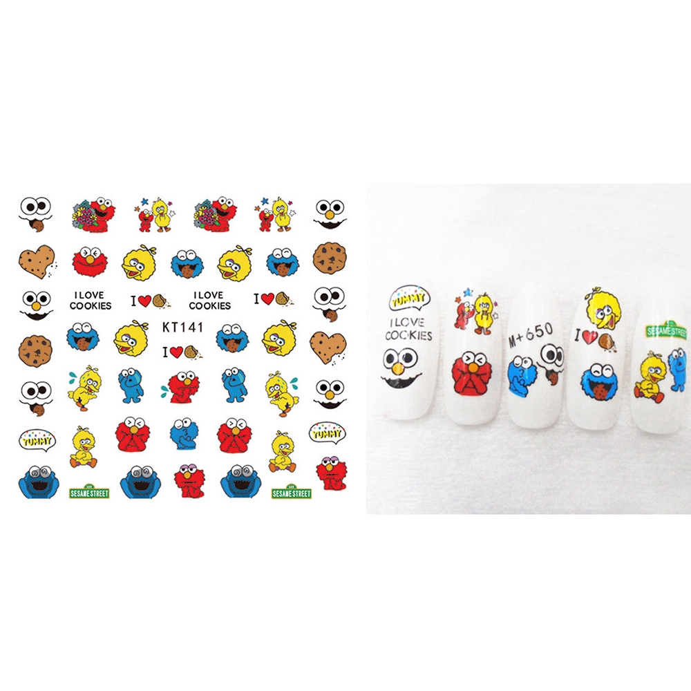 Sticker hoạt hình Kawaii 3D trang trí móng dễ thương cho bé