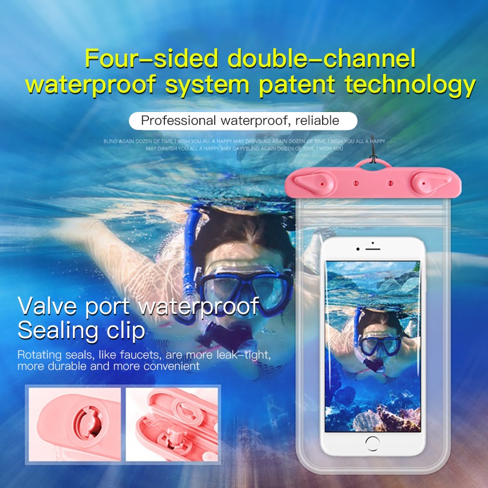 ACCEZZ Túi Đựng Điện Thoại Chống Thấm Nước 4-6 inch Thông Dụng Cho OPPO Samsung