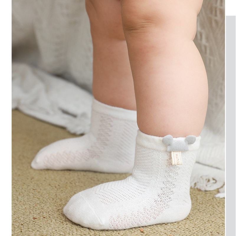 Vớ Ngắn Phối Lưới Mỏng Thoáng Khí Thời Trang Mùa Hè Cho Bé Hoạt Hình