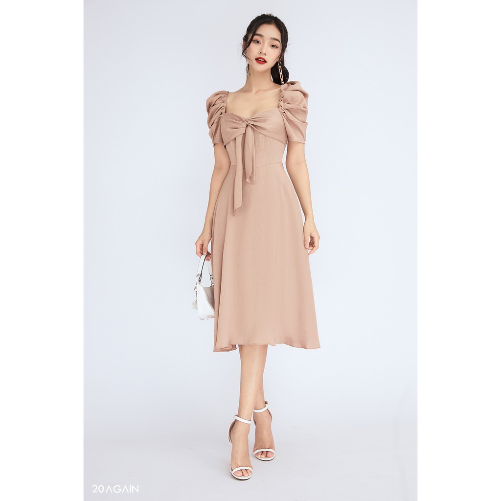 Đầm xoè phối tay bồng 20Again DEA0815 | BigBuy360 - bigbuy360.vn