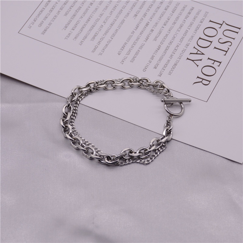 Vòng Tay Hai Lớp Phong Cách Retro Đơn Giản