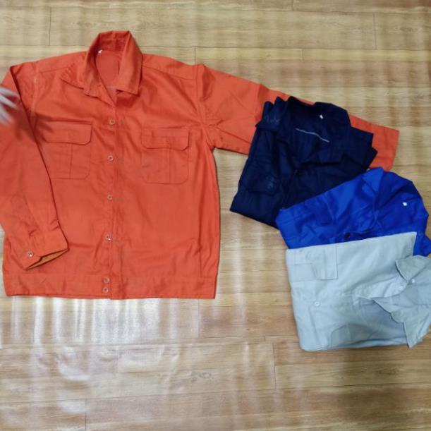 Siêu SALE Áo Kaki Bảo Hộ Lao Động Màu Ghi,Xanh Công Nhân,Xanh Than,Cam