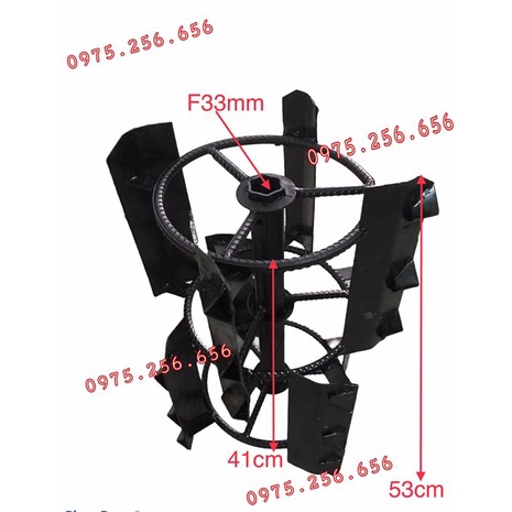 Bánh lồng Chéo 178=186 dài to sắt soắn Trung quốc phụ tùng máy cày phụ tùng Hùng Lỳ