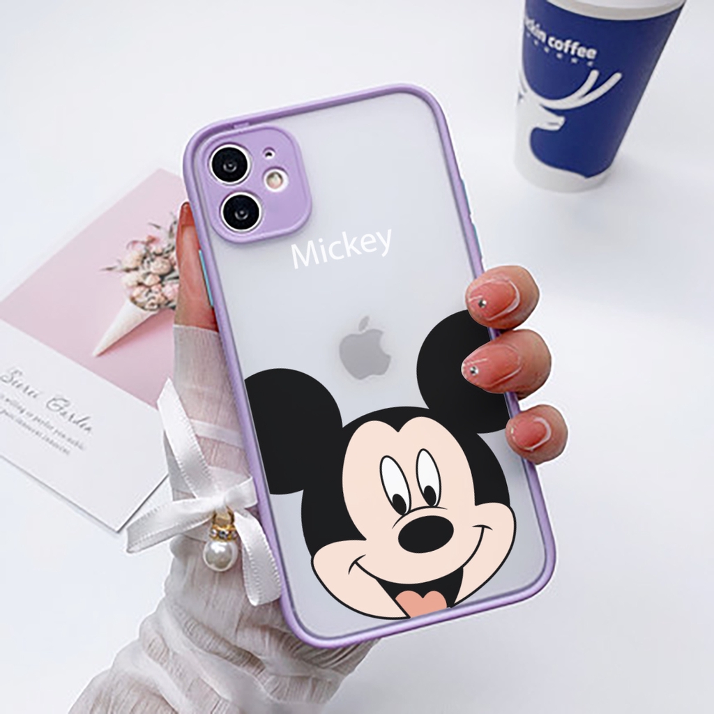Ốp iphone - Ốp lưng viền nhám Mặt mickey 6/6plus/6splus/7/8/7plus/8plus/x/xs/xsmax/11/11promax - Awifi Case X2-5 | BigBuy360 - bigbuy360.vn