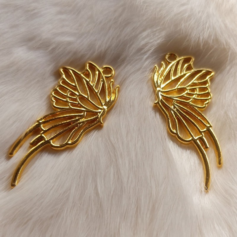 1 phiến đúc họa tiết bướm làm vương miện Lolita nguyên liệu làm trâm làm trang sức cổ trang