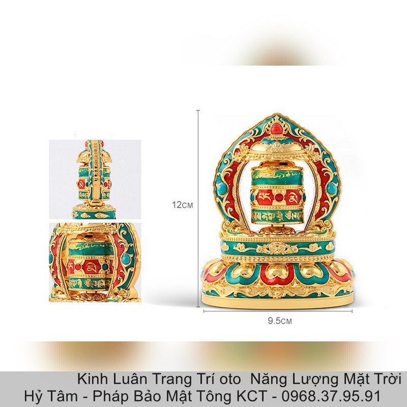 |Cao Cấp| Kinh Luân Trang Trí Ôtô Năng Lượng Mặt Trời Sơn Tĩnh Điện Nạm Men Ngọc