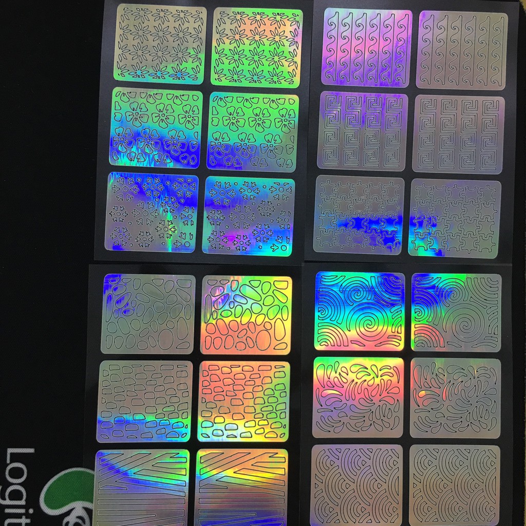 Khuôn vẽ móng tay làm Nail họa tiết độc đáo - set 12 tấm