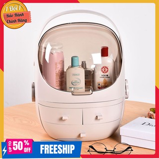 Kệ đựng mỹ phẩm ❤️freeship️❤️kệ mỹ phẩm 3 ngăn có kệ trên và nắp đài loan