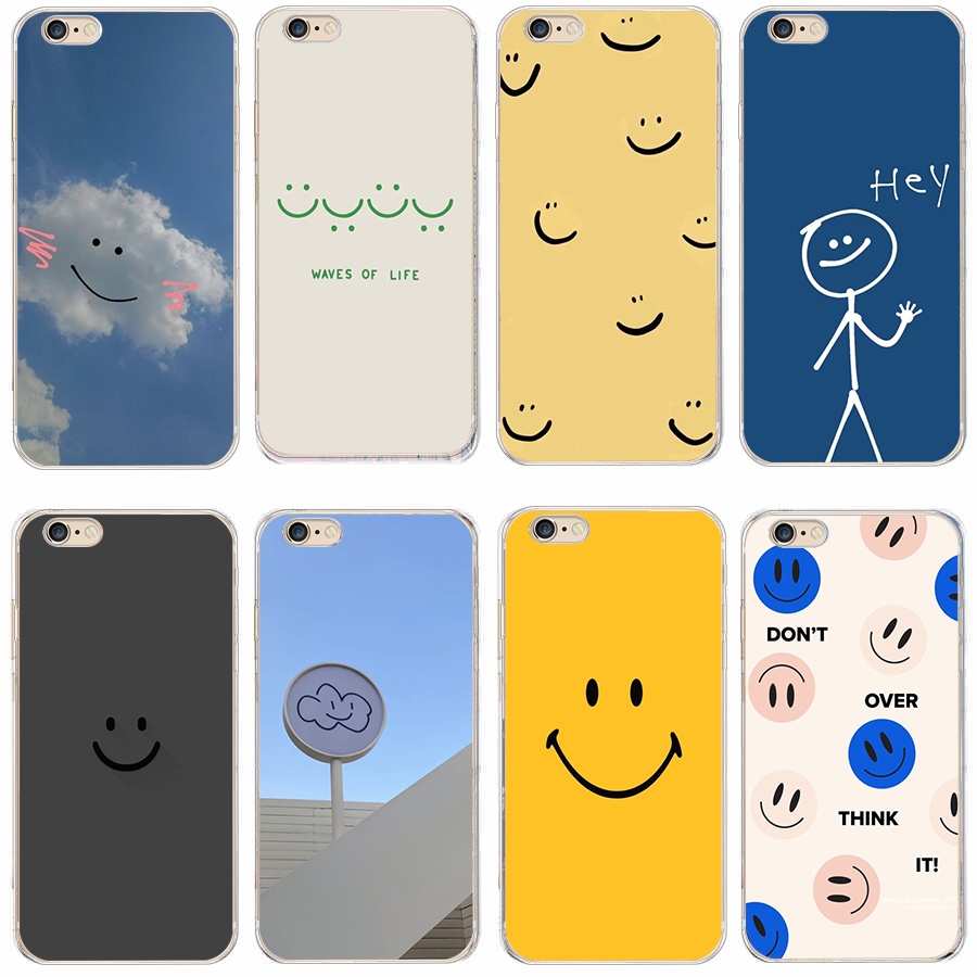 Ốp Điện Thoại Silicone Mềm Trong Suốt Chống Sốc In Hình Mặt Cười Cho iphone 4 4s 5 5s se 6 6s plus