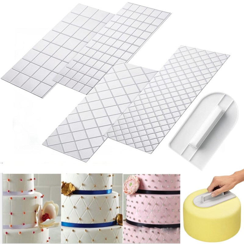 Set 4 Khuôn Nhựa Trong Suốt Dùng Để Tạo Hình Trang Trí Bánh