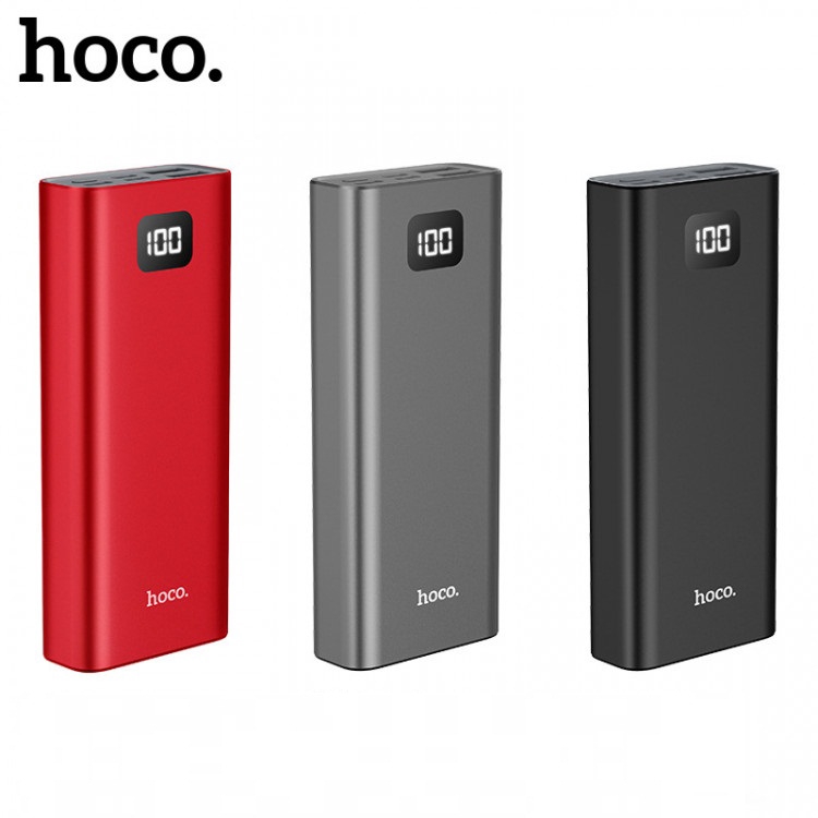 PIN SẠC DỰ PHÒNG HOCO J46A 20000MAH MINI POLYMER A+ 4 CỔNG USB 2A LED CHÍNH HÃNG