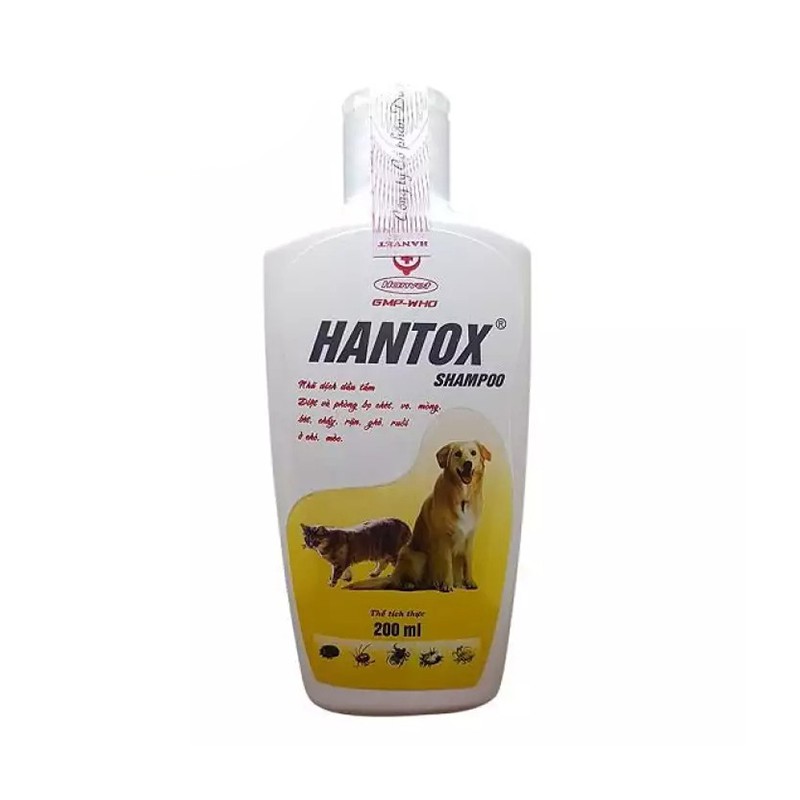 Sữa Tắm Trị Ve Rận Bọ Chét Chó Mèo Hantox Shampoo 200ml - Bobo Pet Shop Hà Nội