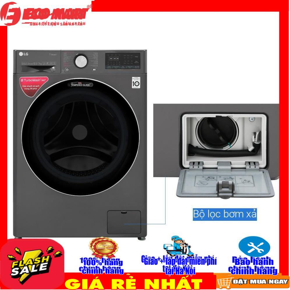FV1450H2B Máy giặt LG lồng ngang FV1450H2B 10.5 kg giặt , 7 kg sấy
