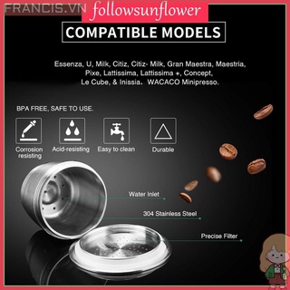 Cốc lọc cà phê có thể tái sử dụng cho máy pha cà phê Nespresso