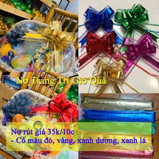 Nơ Rút Giỏ Quà, Nơ Rút Voan, Nơ trang trí giỏ quà