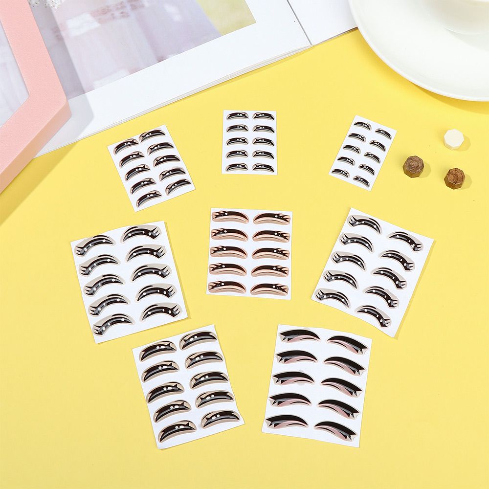 Bộ 10 cặp nhãn dán trang trí mắt búp bê hoạt hình nhiều kiểu dáng