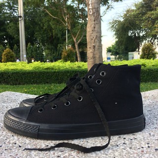 Giày Sneaker Ck2 Cổ Cao Full Đen Nữ