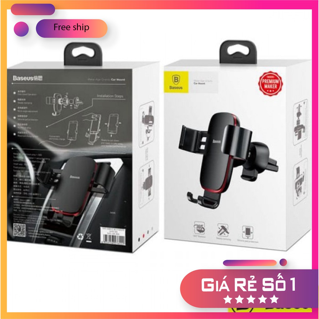 Giá Đỡ Kẹp Cửa Gió Trọng Lực Trên Ô tô - Baseus Metal Age Gravity Car Mount