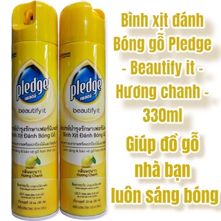 Bình xịt đánh bóng gỗ Pledge - Beautify it - Hương chanh - 330ml