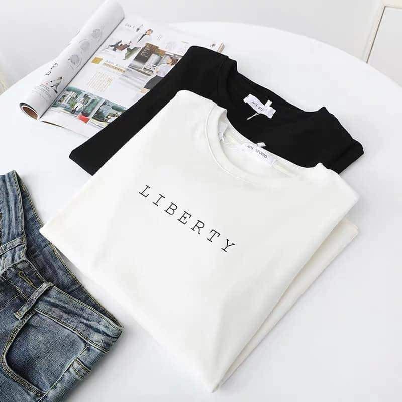 Áo phông đôi/ gia đình chữ LIBERTY