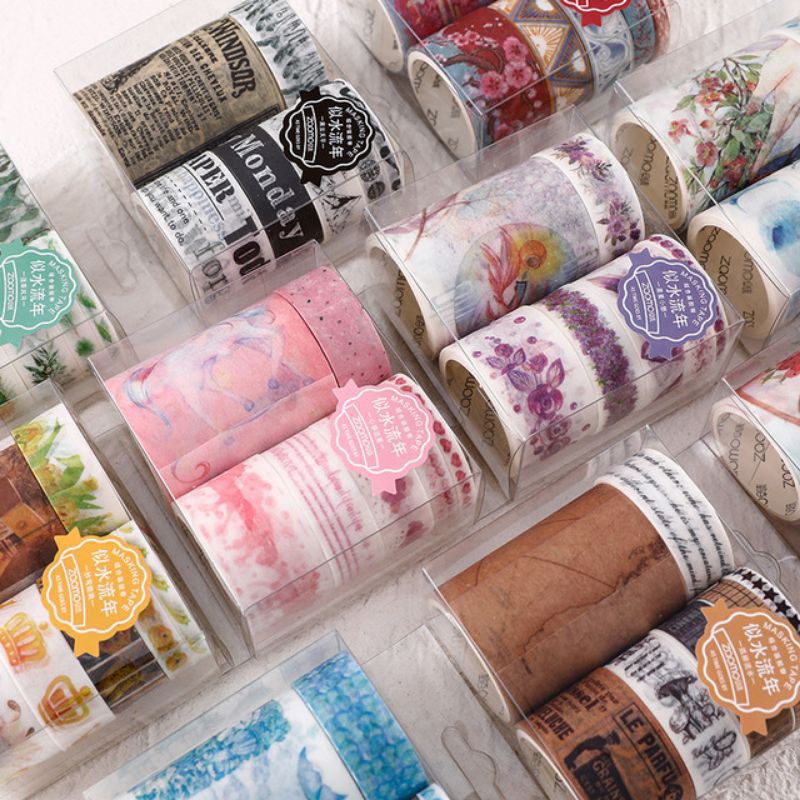 Set 7 cuộn băng dính trang trí washi tape