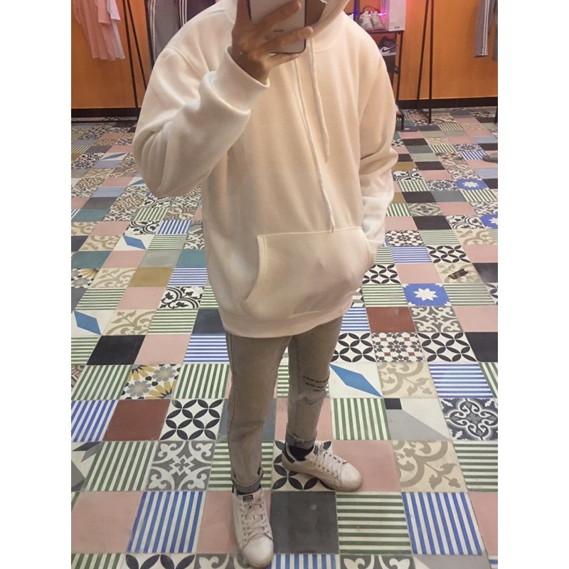 Áo Hoodie Trơn, Nỉ Bông, Form Rộng Oversize Cao Cấp