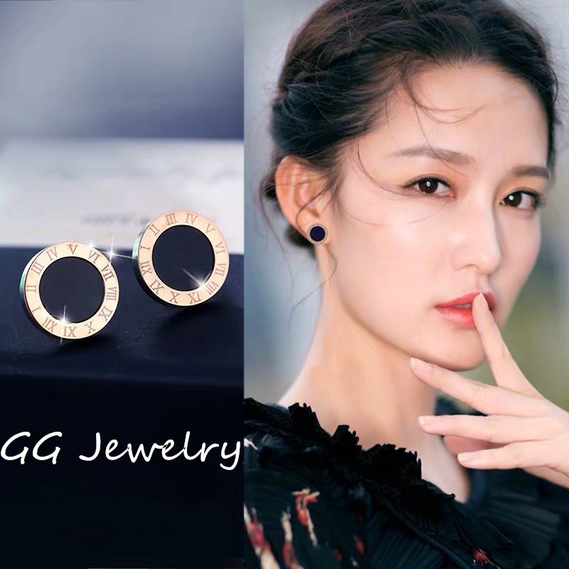 Khuyên Tai Mạ Vàng Hồng 18k Phong Cách Hàn Quốc