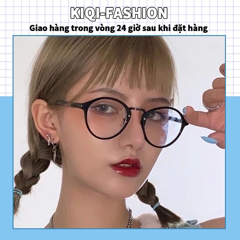 Mắt kính gọng tròn phong cách Hàn Quốc cổ điển cho nam nữ