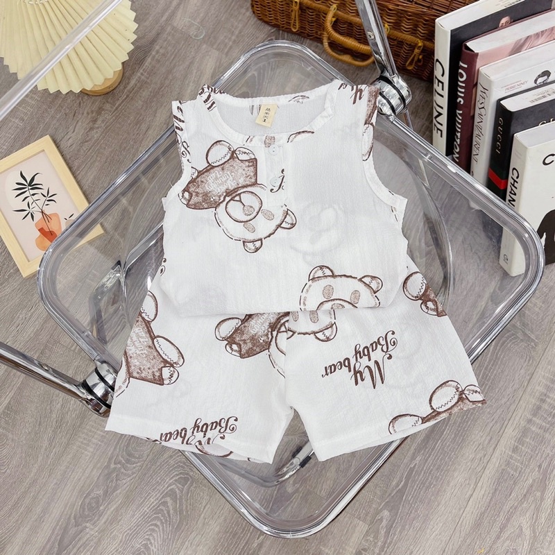 bộ ba lỗ chất xốp mềm mại thoáng mát cho bé trai bé gái - b3lx