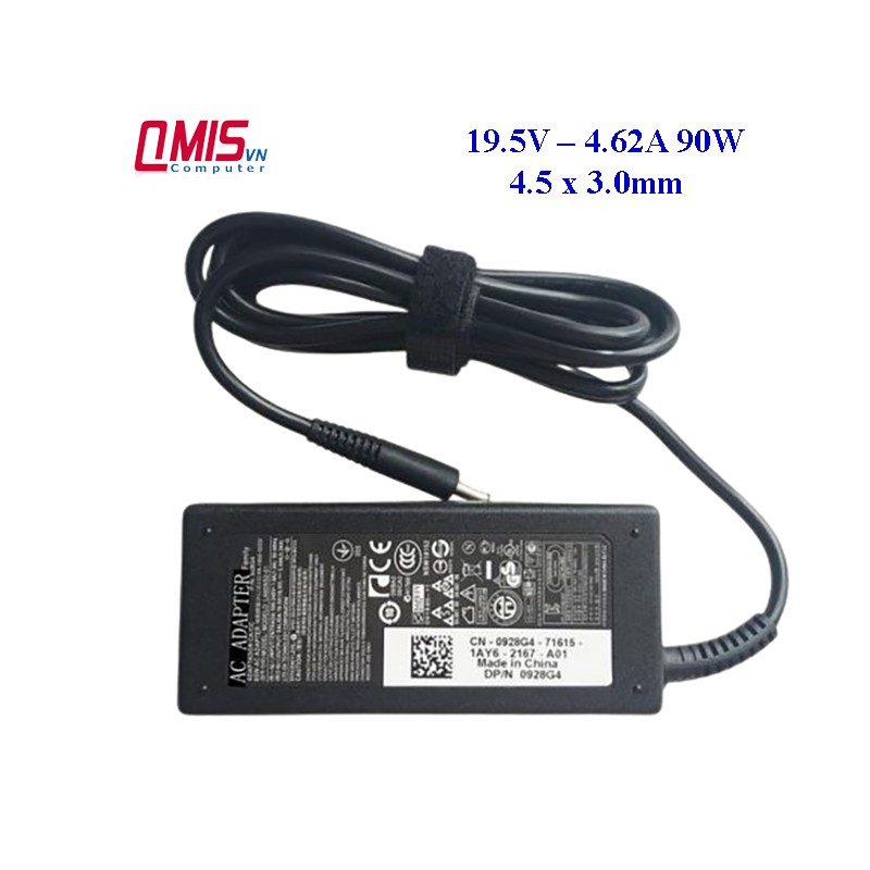 Sạc laptop Dell 19.5V-4.62A  90W (Kim nhỏ) - 4.5 x 3.0mm